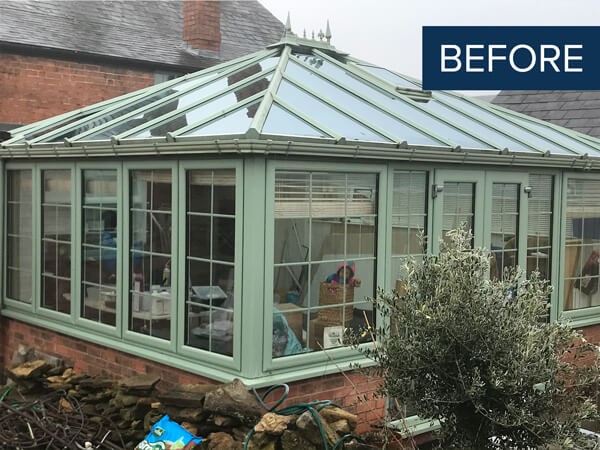 Before Conservatory Transformation Before Conservatory Transformation