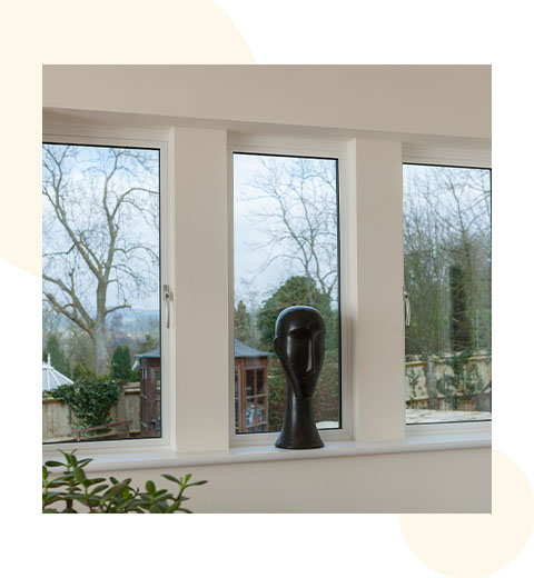 The inside of a window